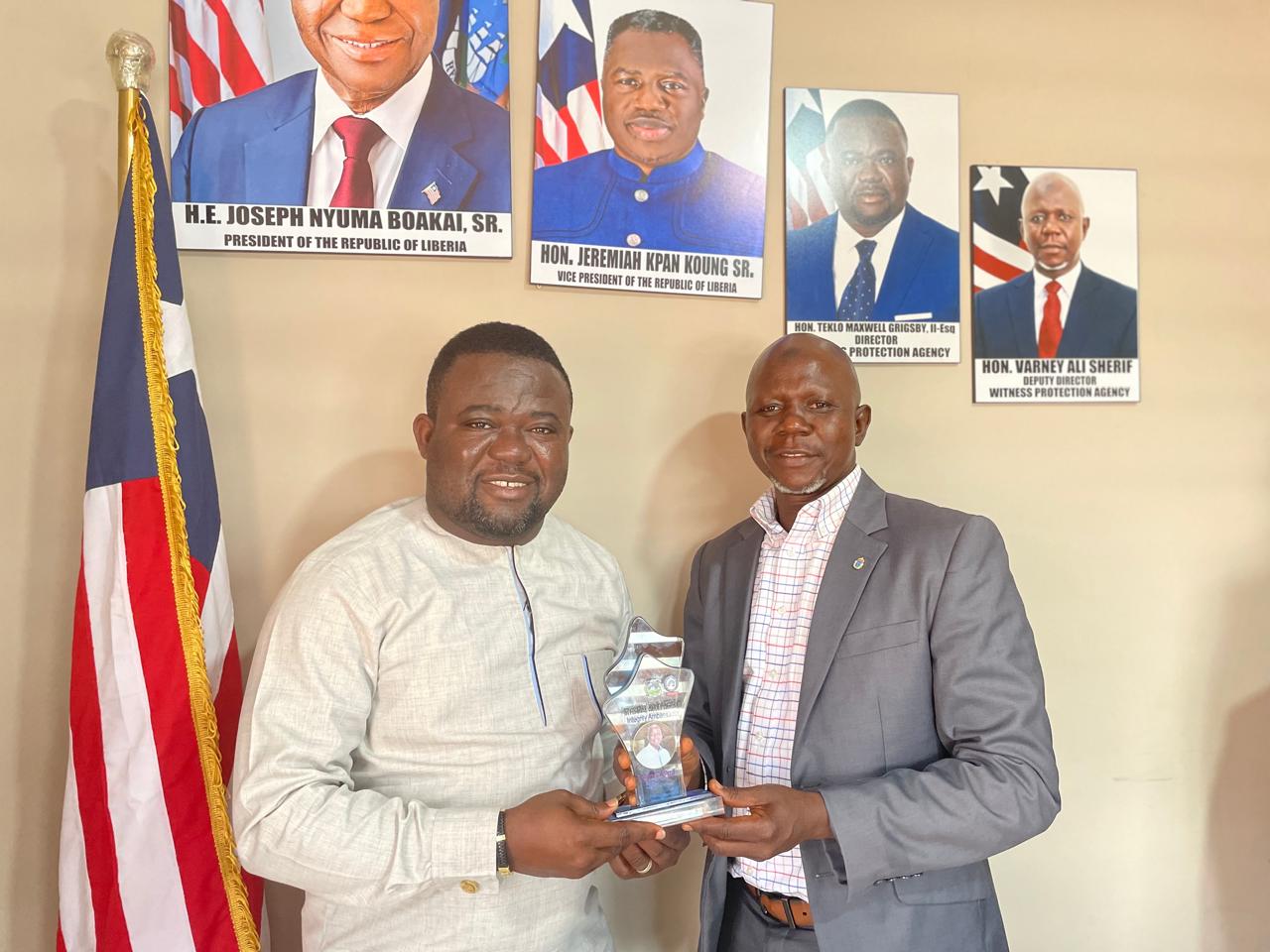 Director Grigsby Congratulates Deputy Director Sherif